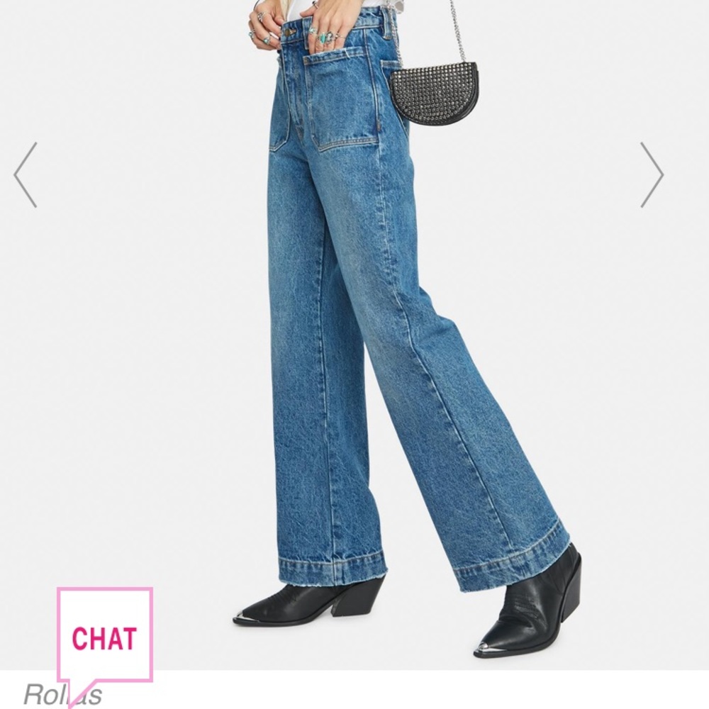Rollas high waist blue bell bottoms